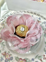 Delicate Wedding Gift. Fabric Flowers Party Favors and Guests Gifts
