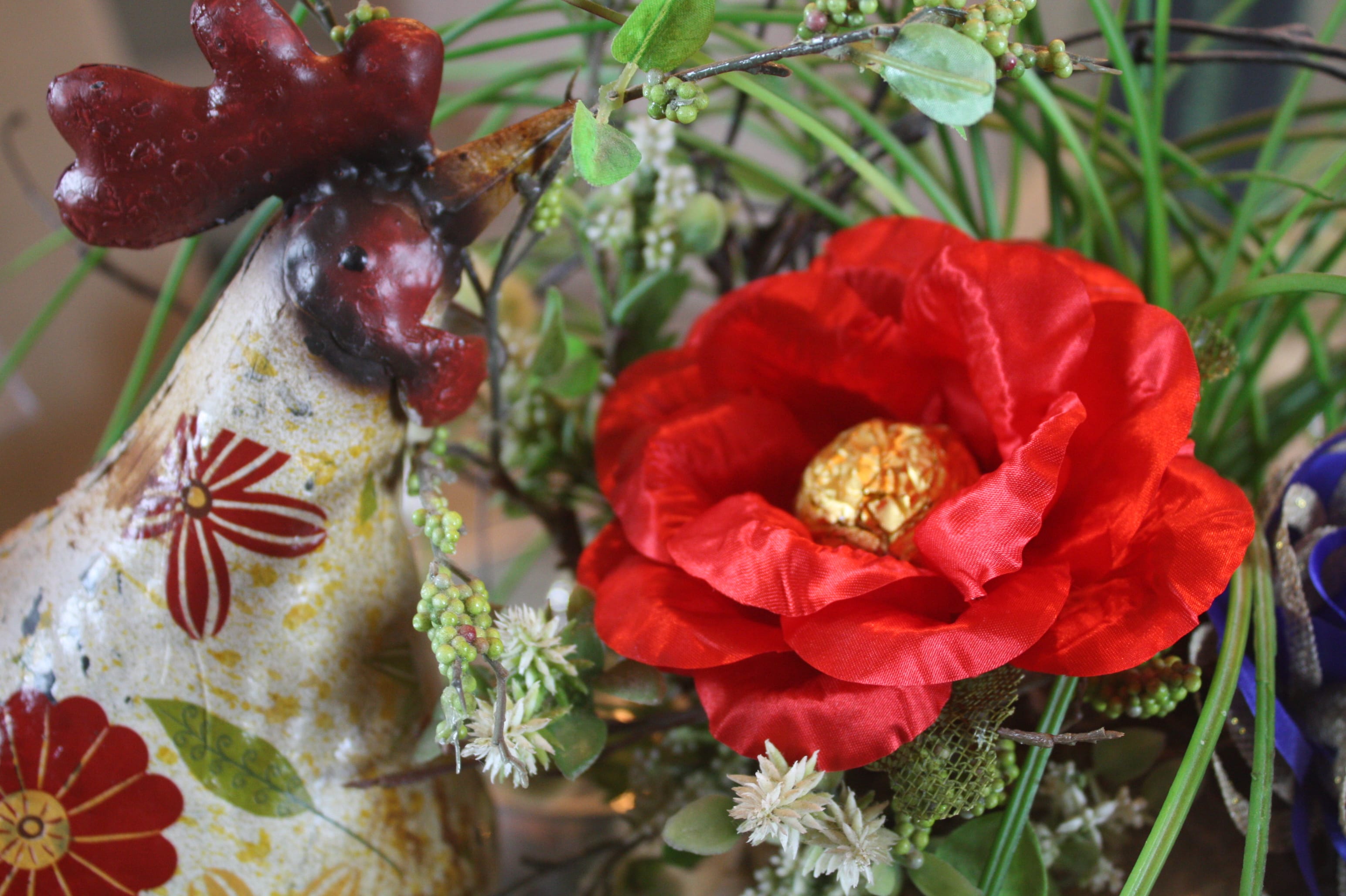 Red Silk Flowers Decoration Idea. Best Decor & Guests Favors