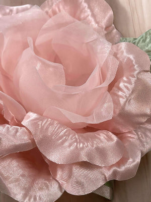 Close-up of a pink floral arrangement with soft focus