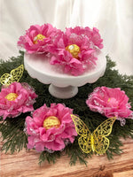 Pink Silk Flowers Wedding Favor & Decoration. Unique Party Decor and Gift