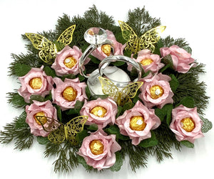 Handmade Pink Roses Best Gift Idea. Pink Flowers Elegant and Memorable.