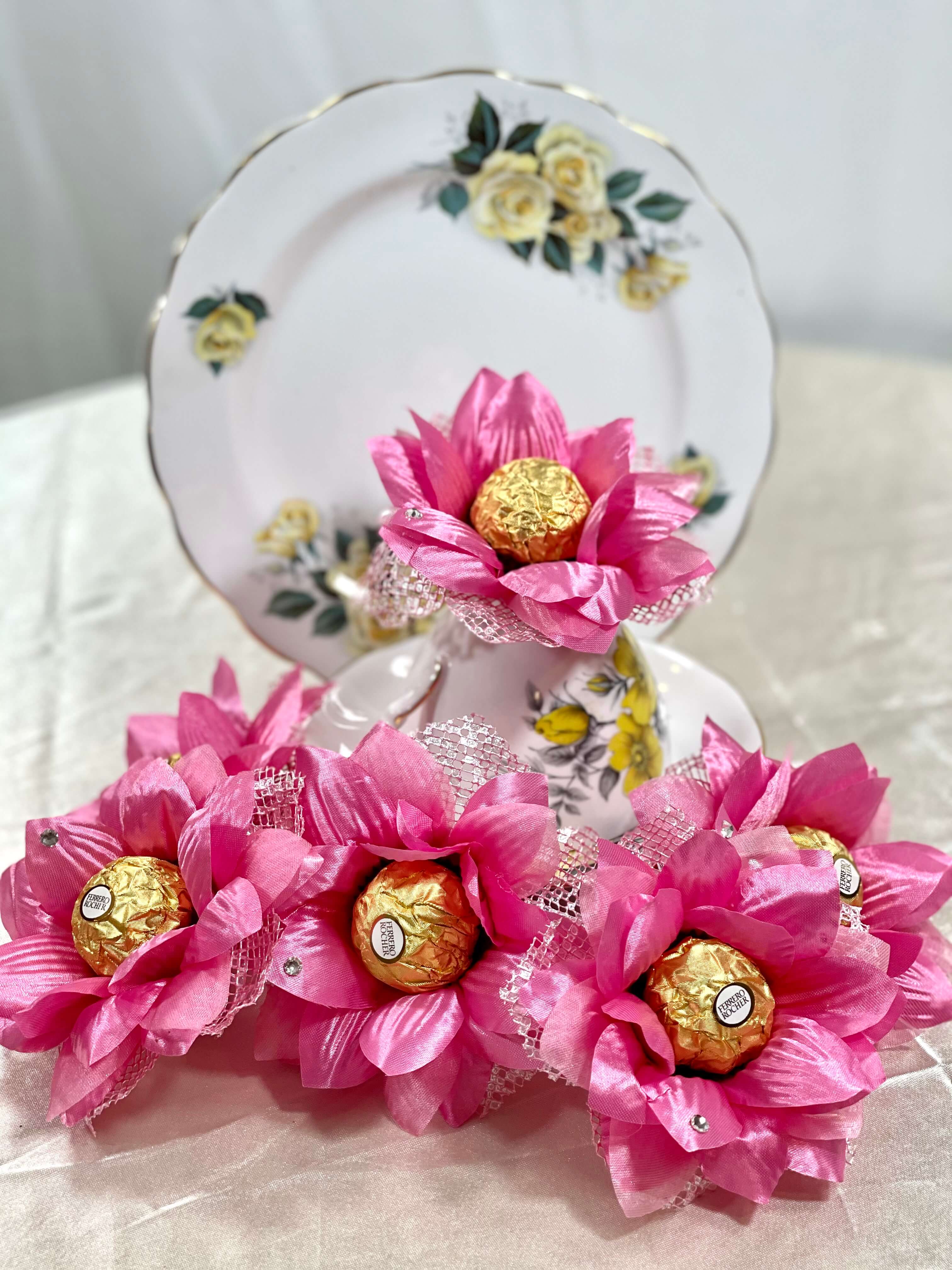 Light Pink Flowers For Easter Gift Idea Spring Home Decor Table Centerpieces