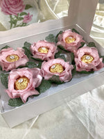 Pink Fabric Roses Chocolate Wrappers & Gift