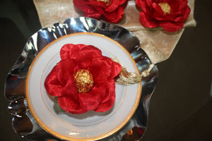 Red Silk Flowers Decoration Idea. Best Decor & Guests Favors